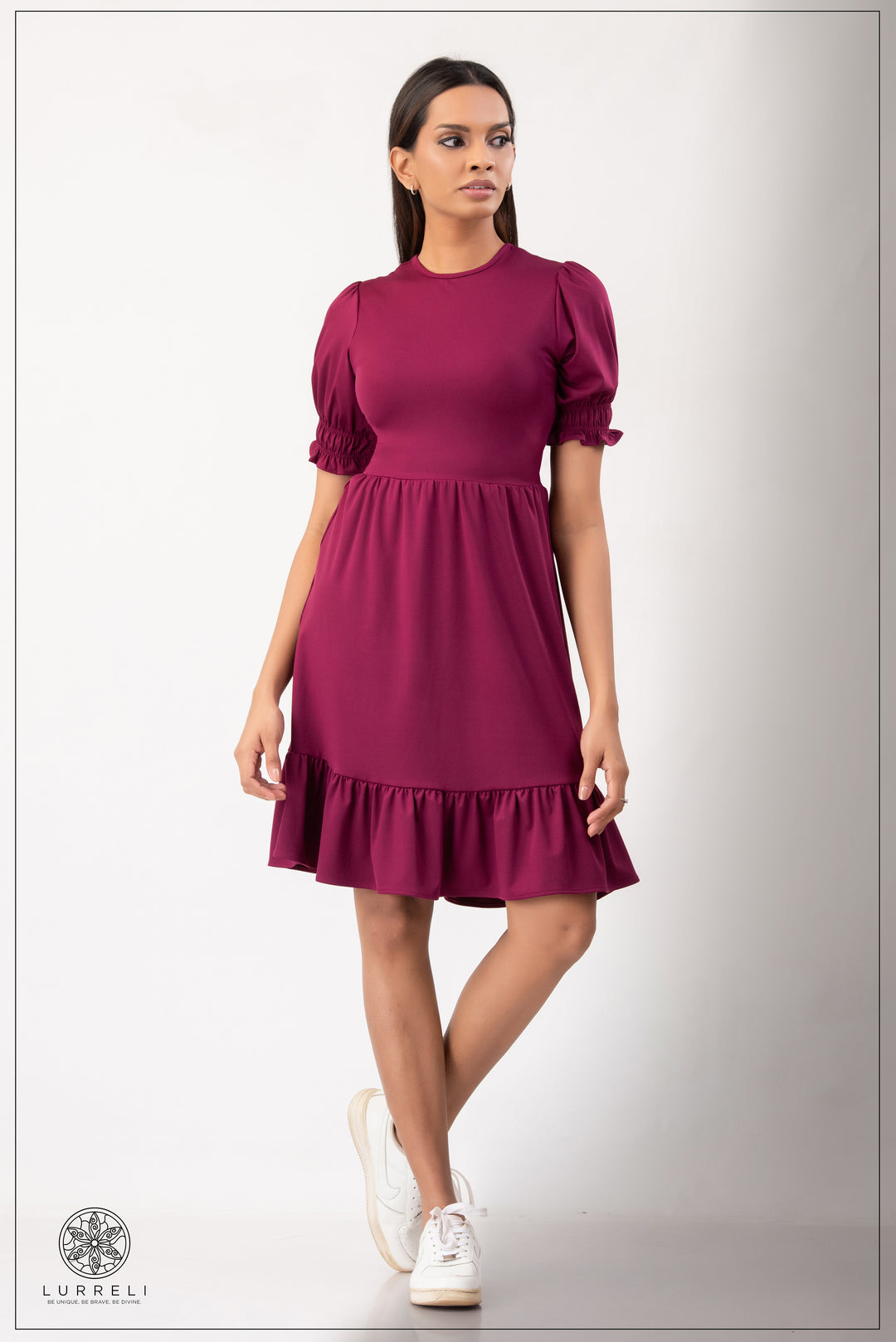 Puff Sleeve Dress – view 4 – Lurreli
