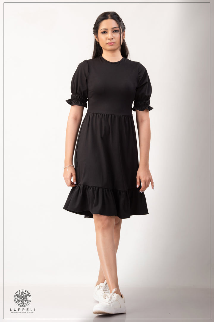 Puff Sleeve Dress – view 5 – Lurreli