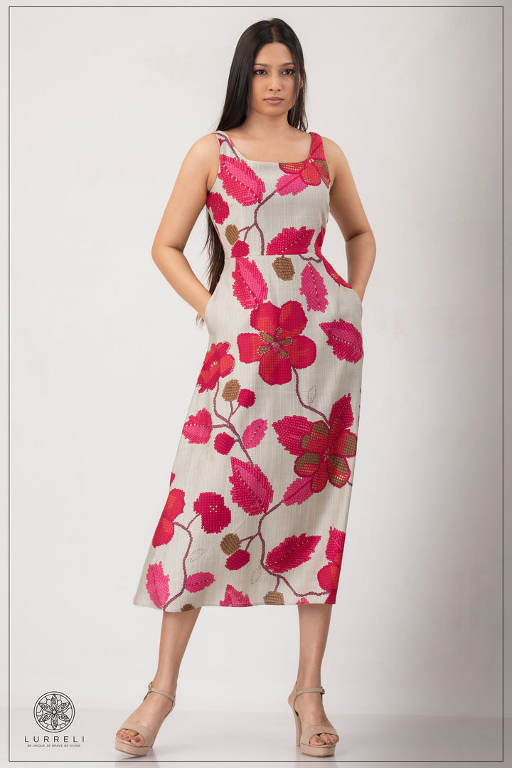 "Bougainvillea Midi Dress" – view 4 – Lurreli