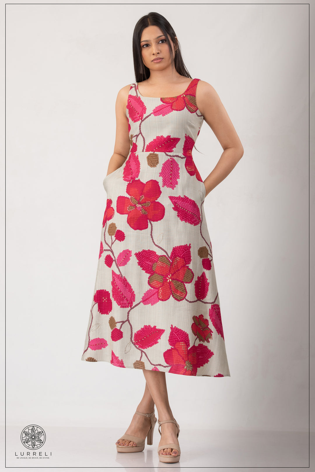 "Bougainvillea Midi Dress" – view 6 – Lurreli