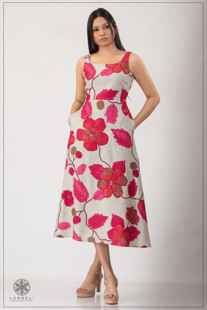 "Bougainvillea Midi Dress" – view 6 – Lurreli
