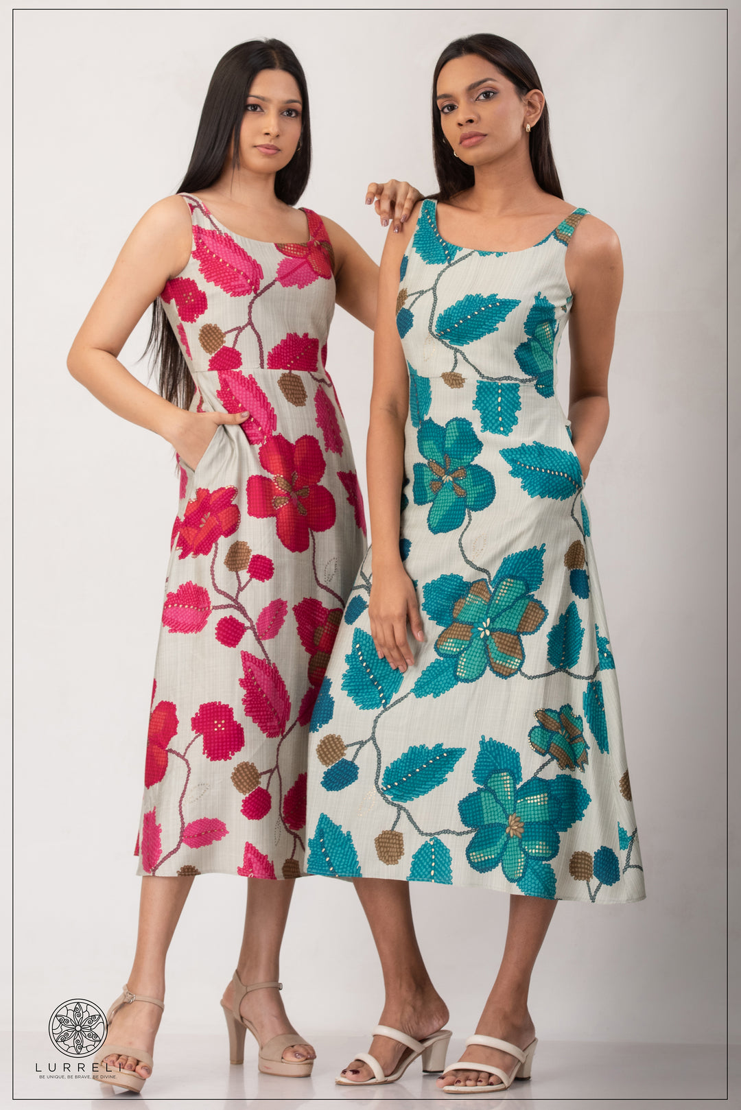 "Bougainvillea Midi Dress" – view 1 – Lurreli