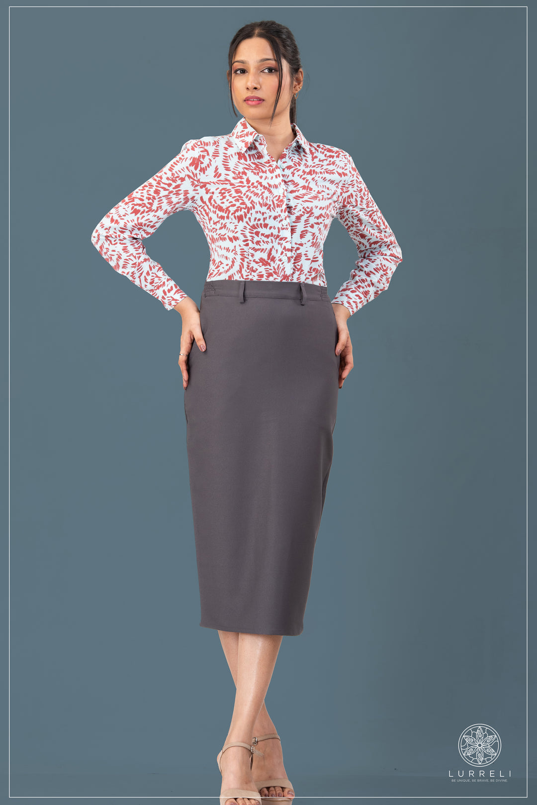 Printed Work Wear Blouse – view 4 – Lurreli