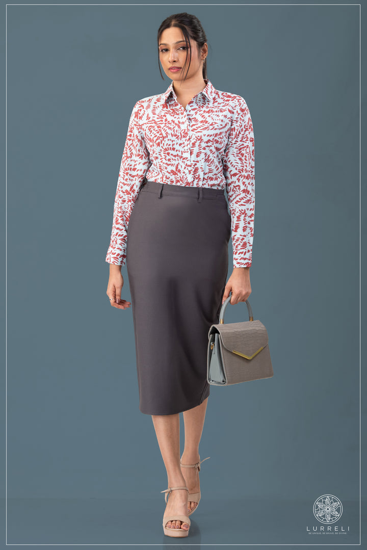 Printed Work Wear Blouse – view 6 – Lurreli