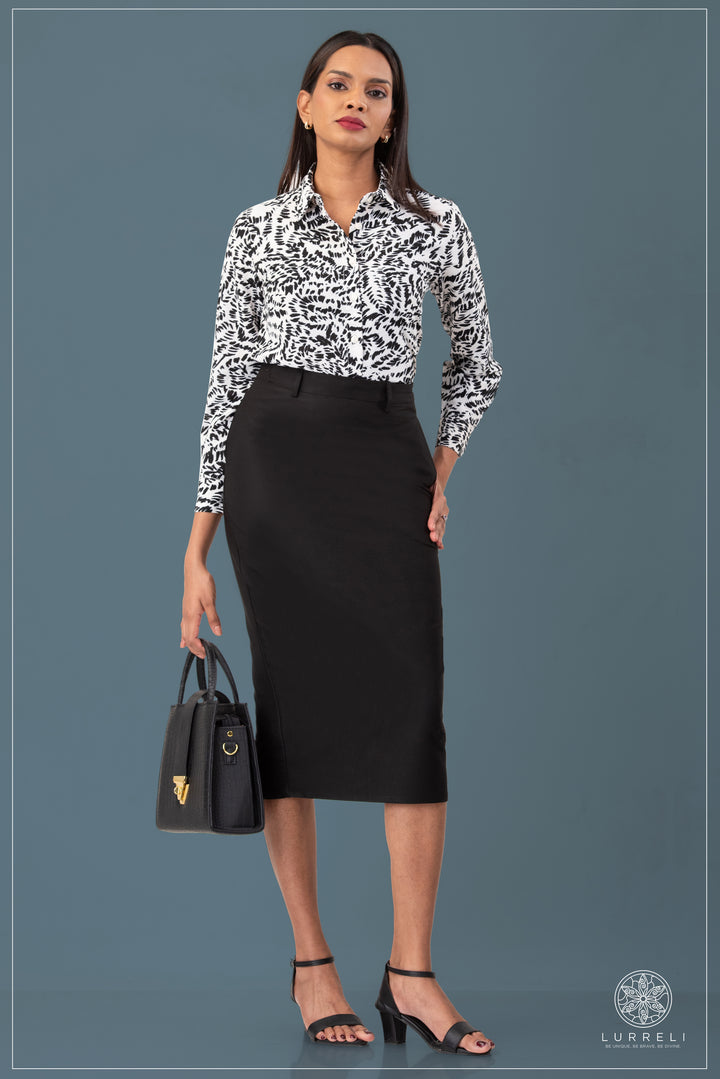 Printed Work Wear Blouse – view 7 – Lurreli