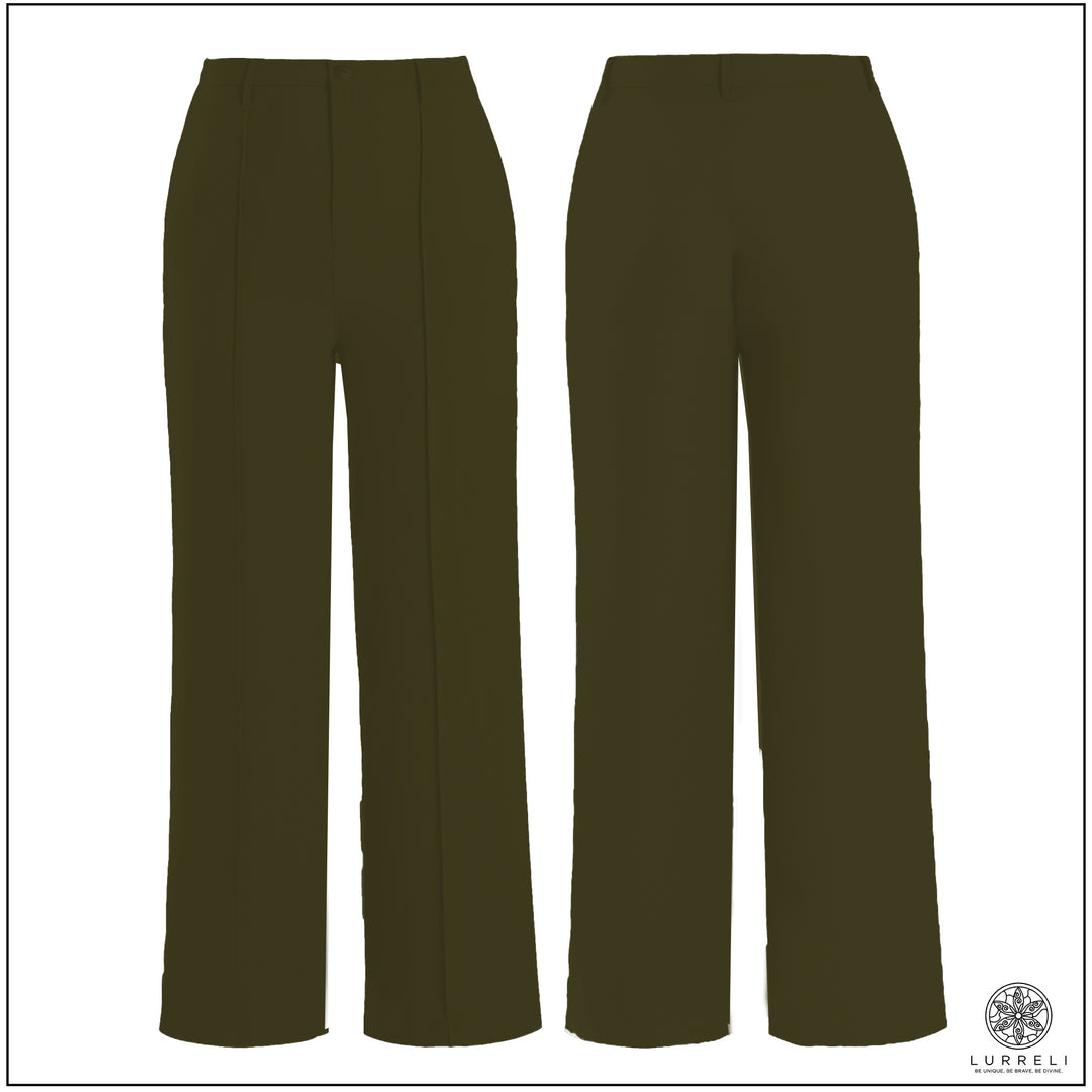 Front Pleated Workwear Pant – Olive – Lurreli