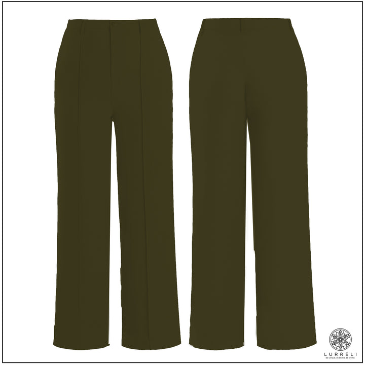 Front Pleated Workwear Pant – Olive – Lurreli