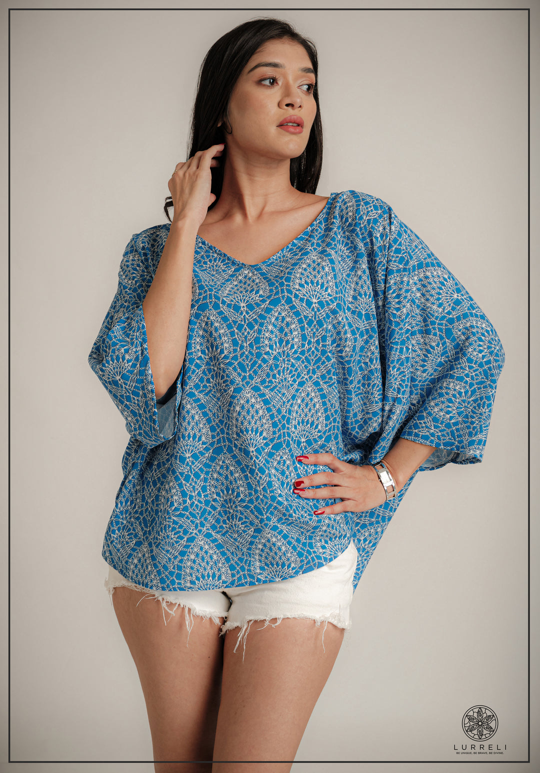 Oversize top – Blue – Lurreli