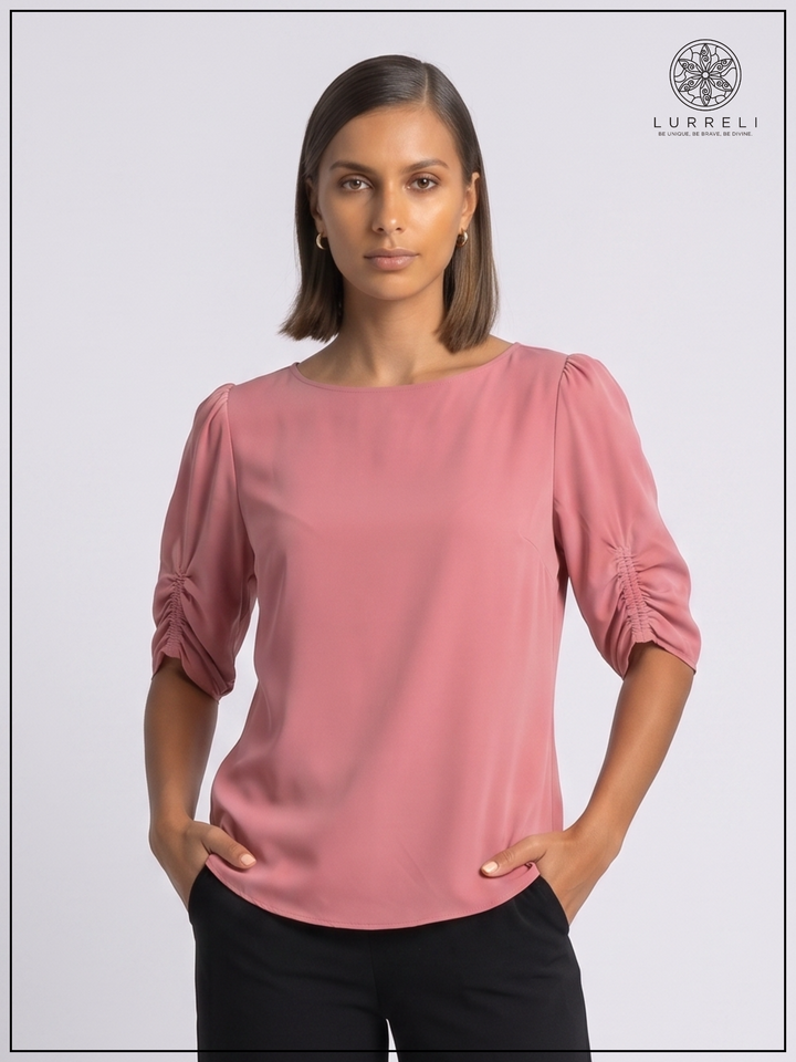 Luna Gather Sleeve Blouse – view 9 – Lurreli