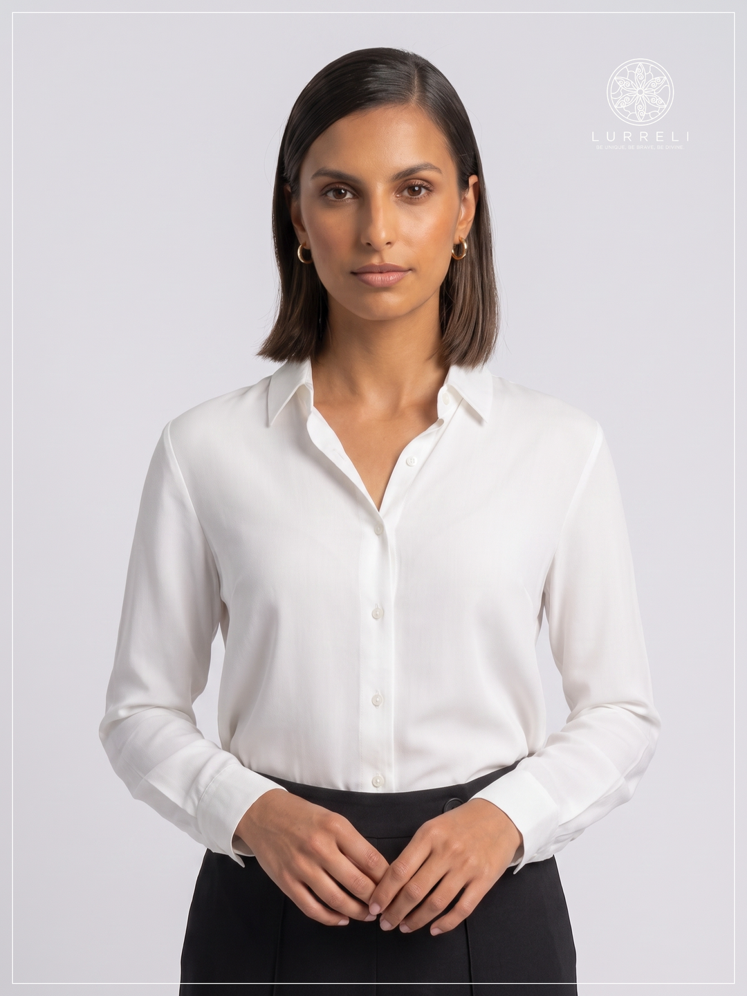 Classic Long Sleeve Formal Shirt – White – Lurreli