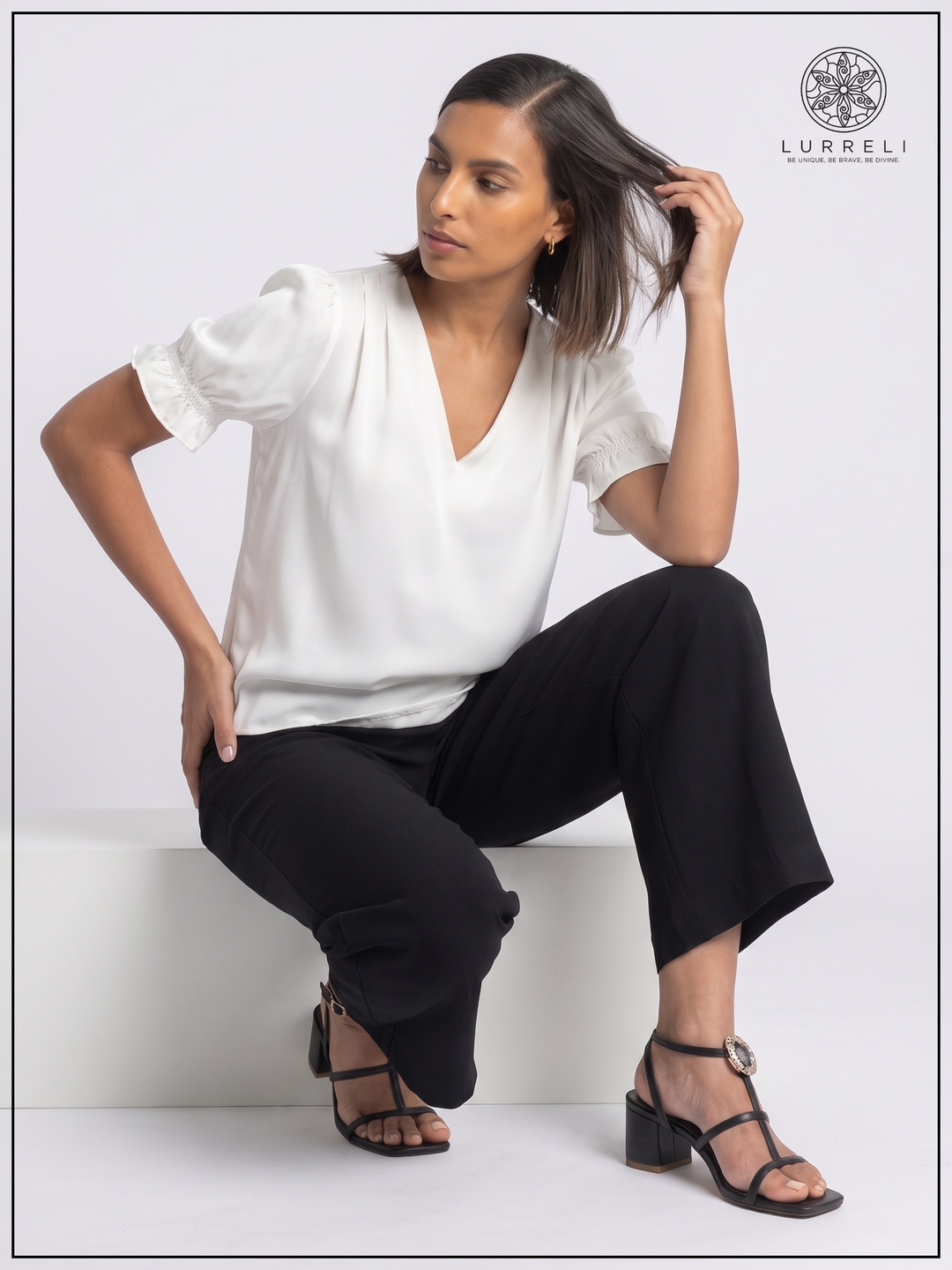 Luna Gather Sleeve Blouse – view 7 – Lurreli