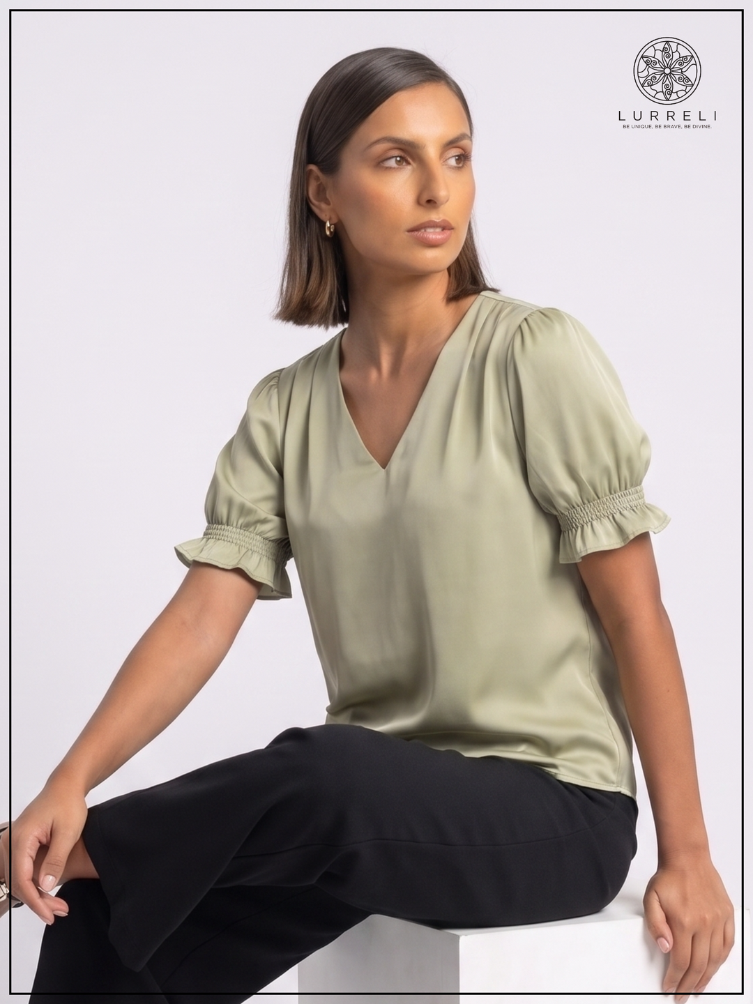 Luna Gather Sleeve Blouse – view 8 – Lurreli
