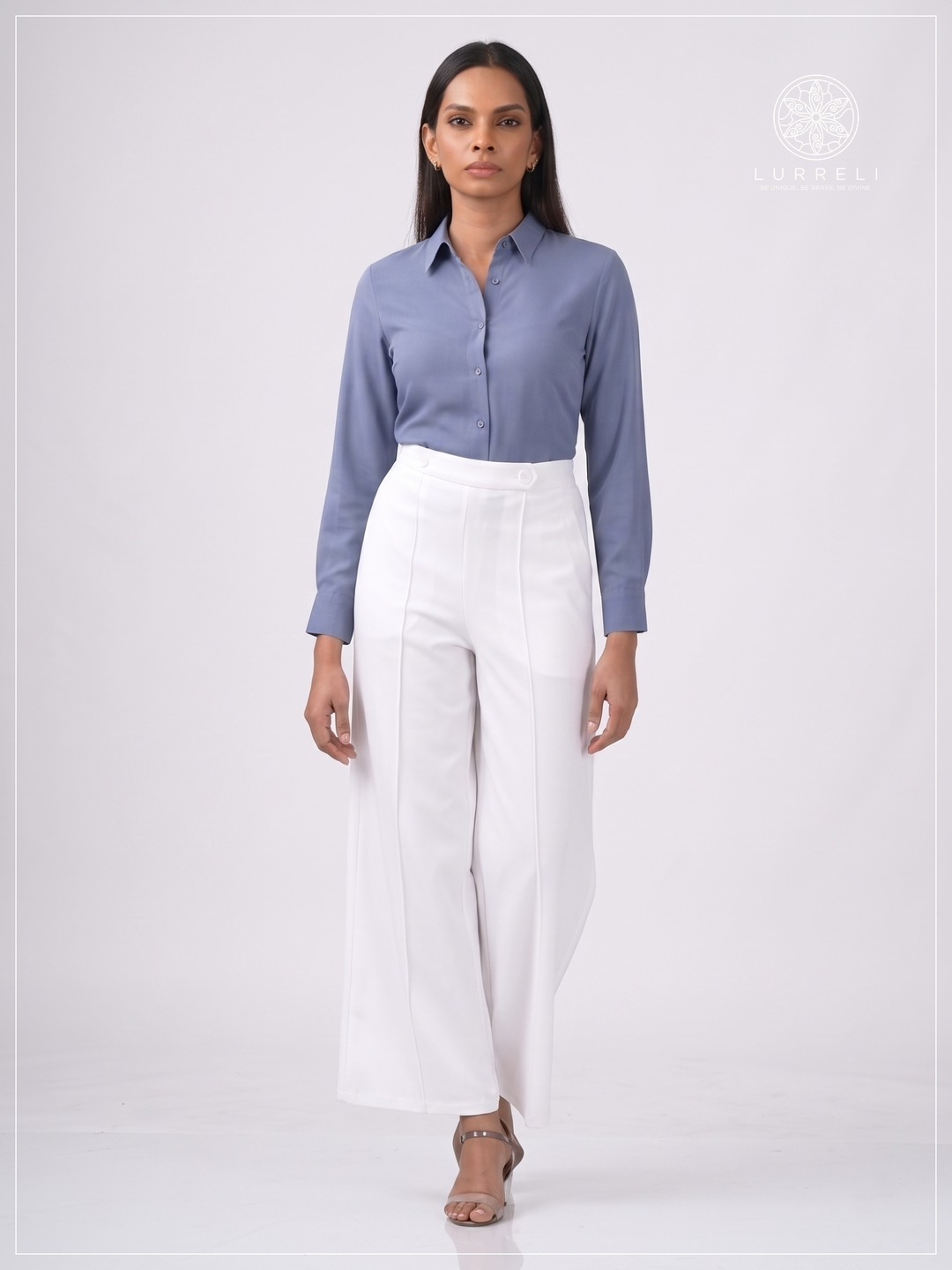 Front Pleated Workwear Pant – White – Lurreli