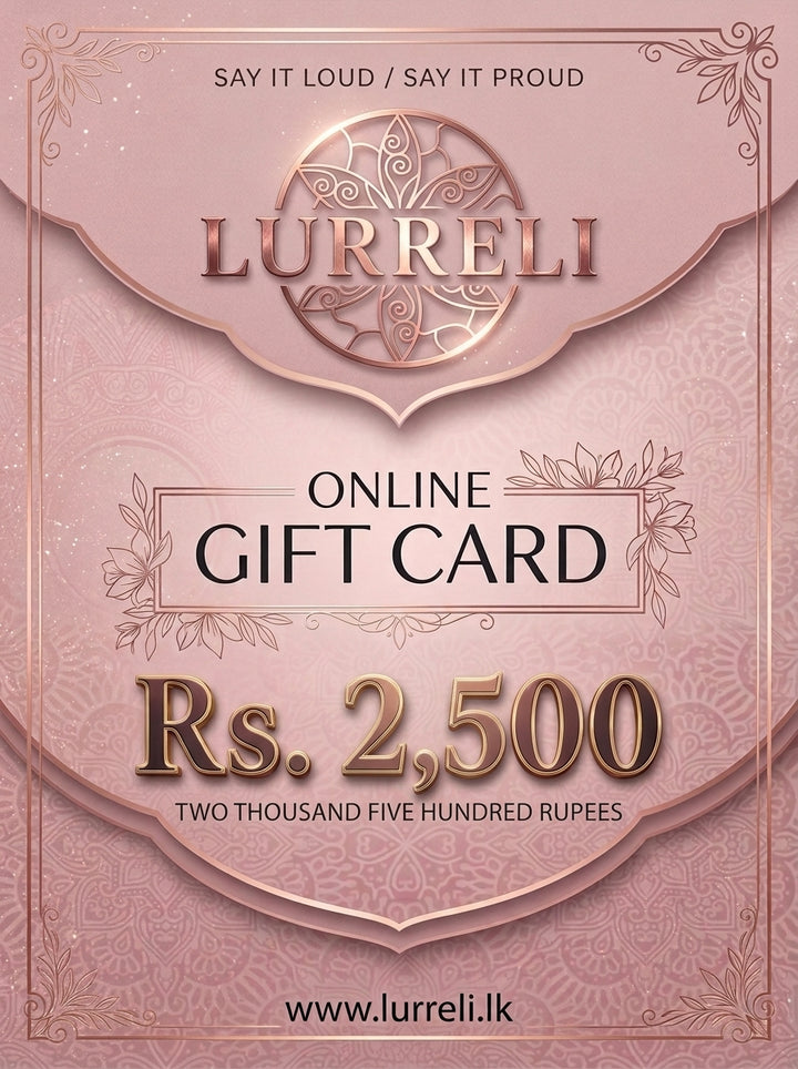 Lurreli online gift card Rs 2,500