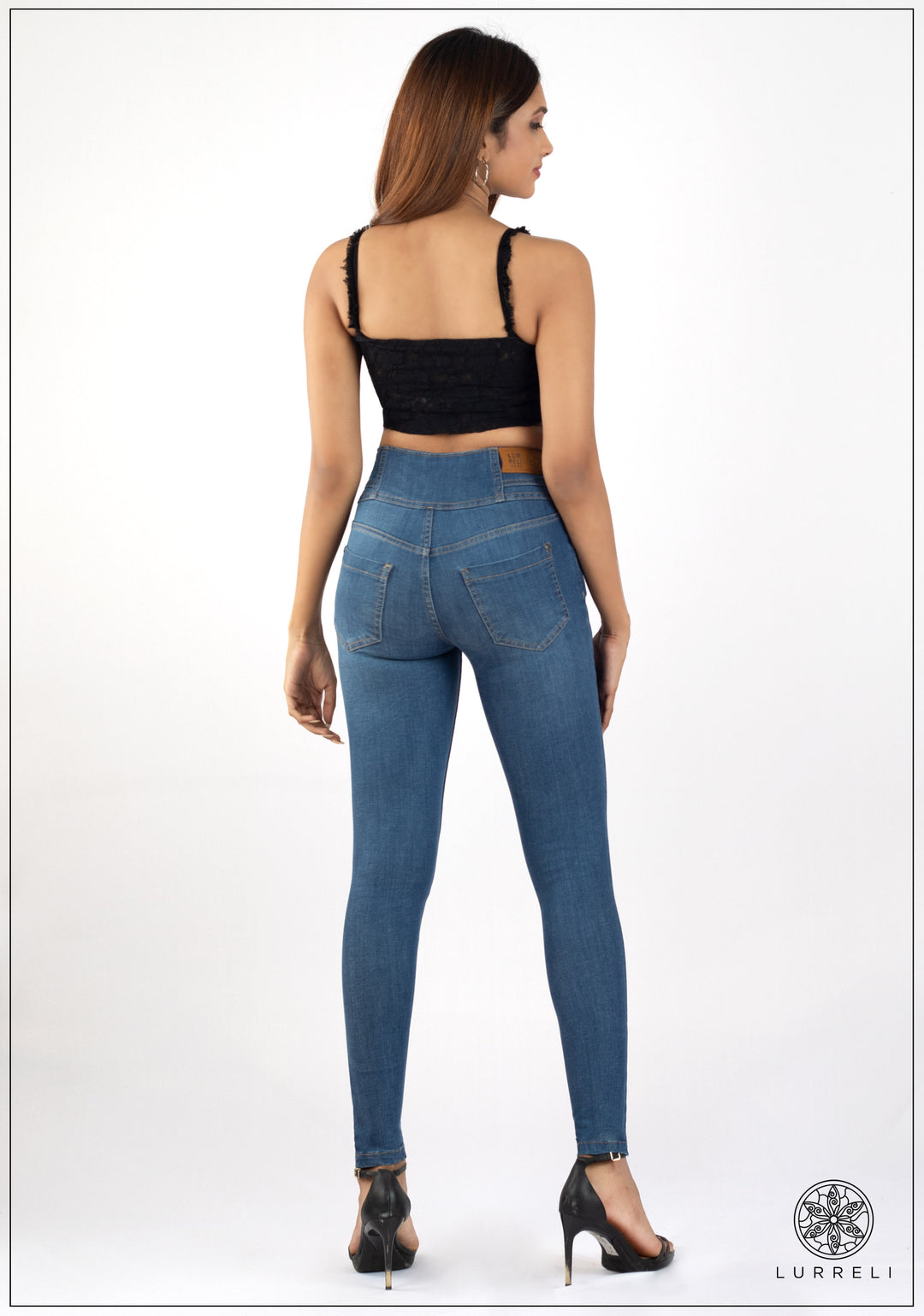 High Waist Slim Fit Jean - Mid Wash – view 3 – Lurreli