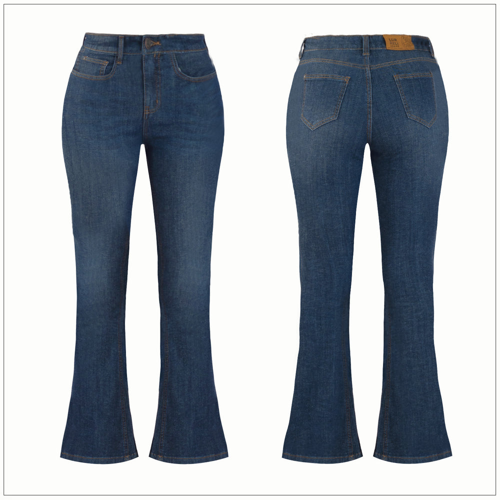 High Waist Boot Cut Jean - Mid Wash – view 2 – Lurreli