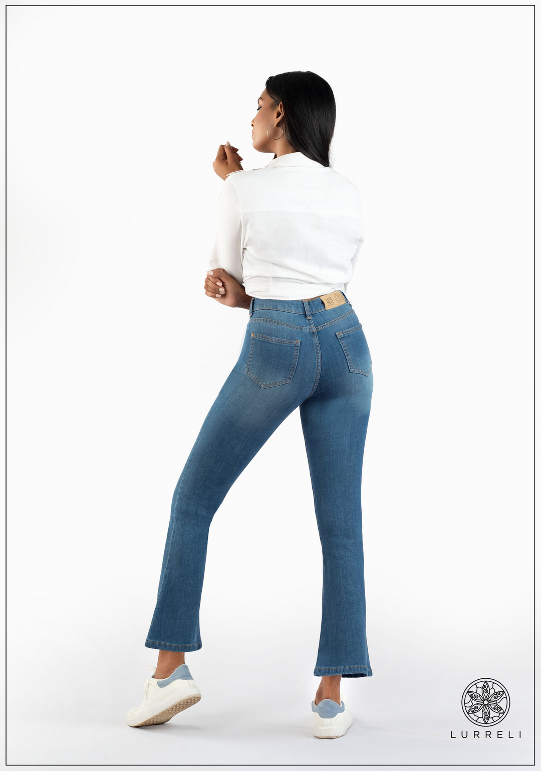 High Waist Boot Cut Jean - Light Wash – view 3 – Lurreli