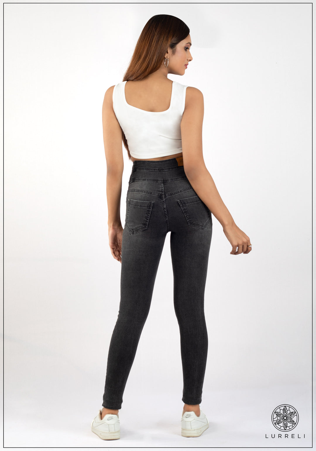 High Waist Slim Fit Jean - Light Wash – view 3 – Lurreli