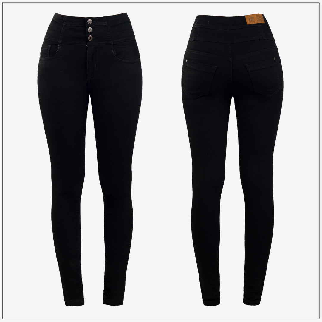 High Waist Slim Fit Jean - Dark Wash – view 2 – Lurreli
